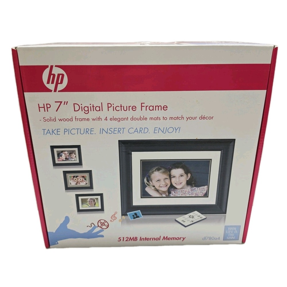 HP 3.5" Digital Picture Frame w/ Case - Portable - Model df300 New Sealed